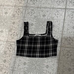 Shein Plaid Crop Top